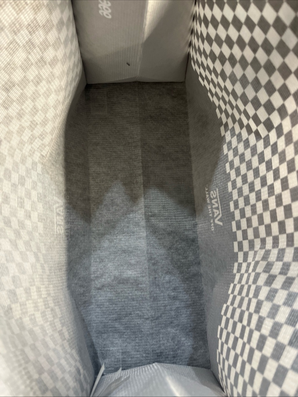 Vans Off The Wall Reusable Large Black White Checkerboard Shopping Tote Bag New - Picture 12 of 16